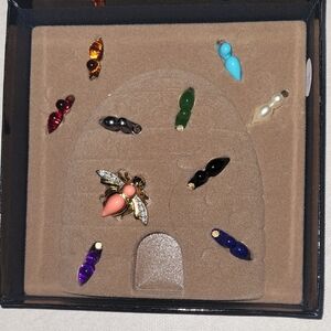 Joan Rivers Colorful Bee Pin Set Vintage Unused Classics Collection